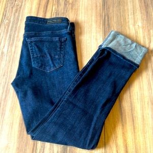 AG Slim Straight Cuffed Jeans Size 25